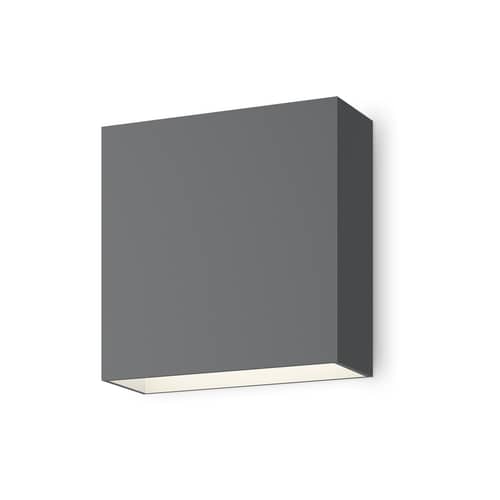 Applique Structural LED metallo grigio argento / 16 x 16 cm - Vibia - Grigio - Alluminio laccato