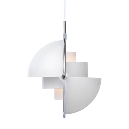 Multi-Lite Large Pendant metal white Adjustable - Reissue 1972 - Gubi - White / Chromed - Metal
