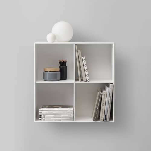 Rangement mural Show bois bleu / L 69,6 x P 30 x H 69,6 cm - MONTANA - Azure 154 - MDF laqué
