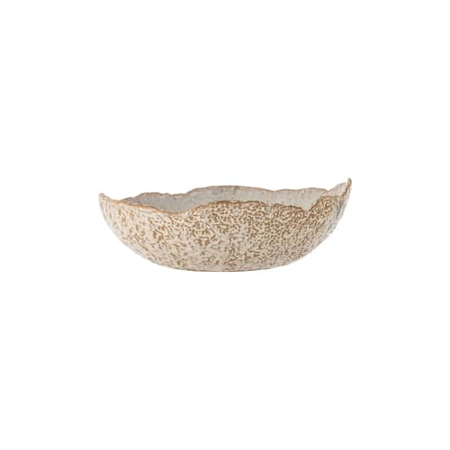 Amalia Salad bowl ceramic blue / Ø 24 x H 8 cm - 1.4 L - Bloomingville - Blue - Enamelled sandstone