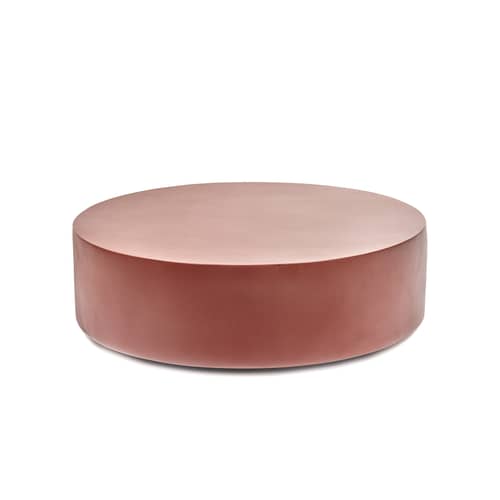 Table basse Pawn céramique rouge / Ø 68 x H 20 cm - Fibre polyester / Seconde vie - Serax - Rouge Brique - Fibre polyester