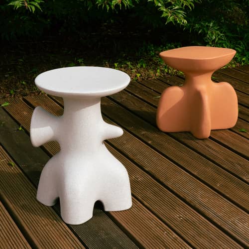 Tavolino d\'appoggio Archeo materiale plastico grigio / H 46,7 cm - Jaime Hayón - Magis - Grigio pietra - Polietilene