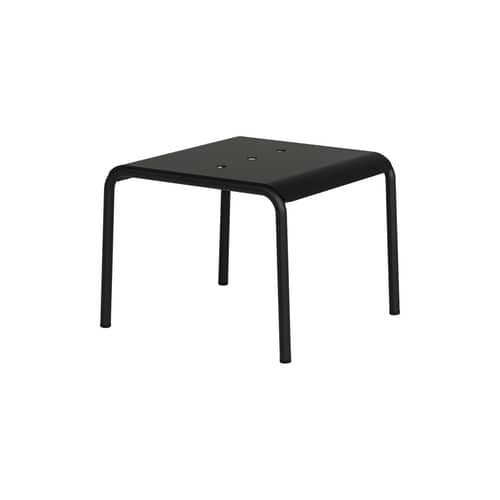 Tavolino Panorama metallo nero / 50 x 50 x H 38,2 cm - TIPTOE - Nero grafite - Acciaio termolaccato