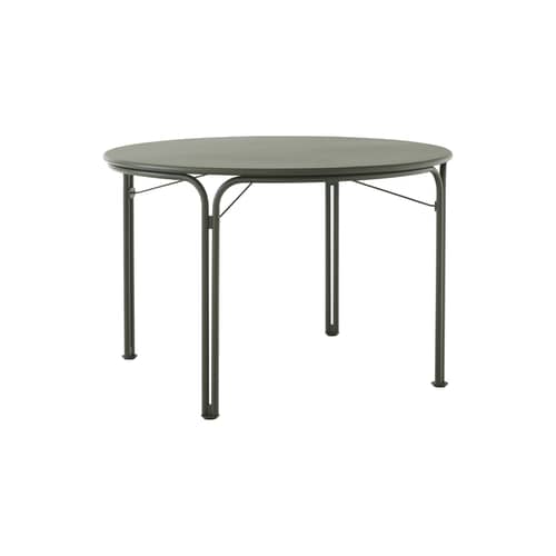Tavolo rotondo Thorvald SC98 metallo verde / Ø 115 cm - &tradition - Verde bronzo - Acciaio
