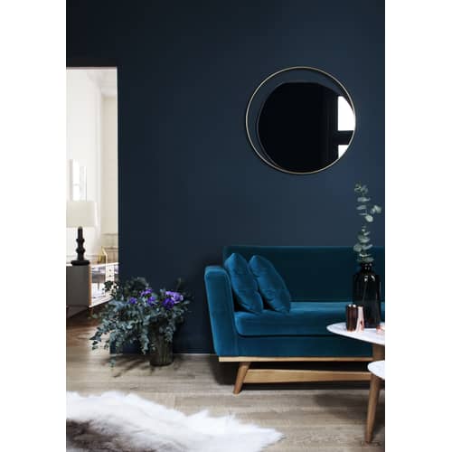 Ellipse Wall mirror gold metal / Ø 50 cm - RED Edition - Silver mirror / Brass - Brass, Glass, Wood