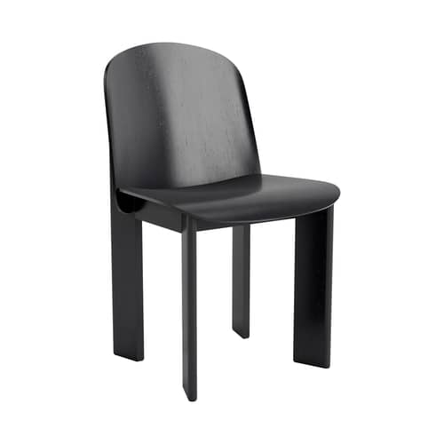 Chaise Chisel 65 bois noir - Hay - Noir - Placage de chêne laqué