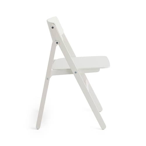 Chaise pliante Backflip bois blanc - Hay - Blanc crème - Contreplaqué de hêtre moulé, Hêtre massif