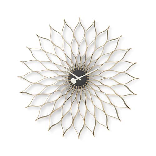 Sunflower Clock Clock natural wood / By George Nelson, 1948-1960 / Ø 75 cm - Vitra - Birch - Birch