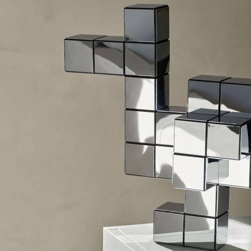 Dekoration Panton Cubes Duck plastikmaterial silber / Enten-Set – Verner Panton, 1974 - Vitra - Ente / Verchromt - Recyceltes ABS