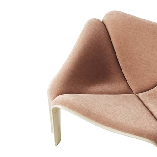 Fauteuil rembourré F300 tissu rose / Pierre Paulin, réédition 1965 - Gubi - Tissu rose / Vert pastel - HiREK, Mousse, Tissu