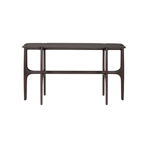 Konsole PI holz braun / 140 x 42 x H 78 cm - Massives Teakholz - Ethnicraft - Dunkles Teakholz Poliert - Massives Teakholz