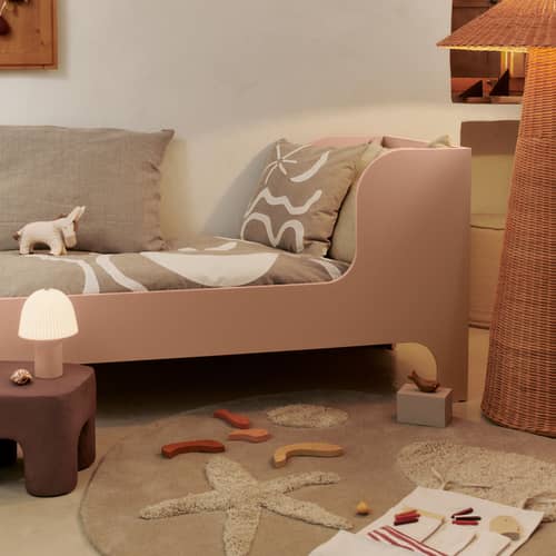 Lampada senza fili ricaricabile Frill materiale plastico beige - Ferm Living - Beige cashmere / Bianco - Ferro laccato, Polietilene