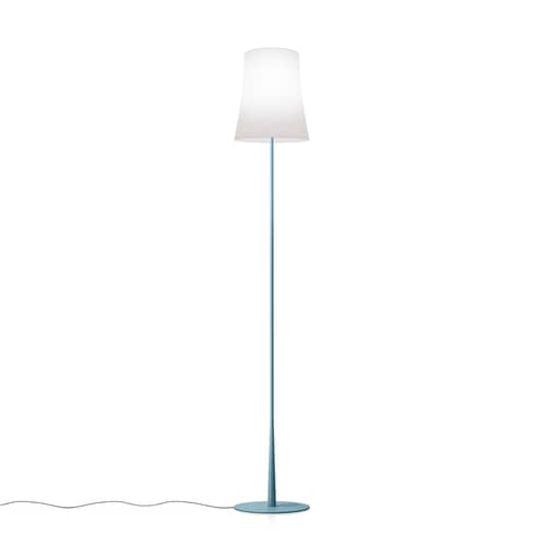 Lampadaire Birdie Easy   plastique bleu / H 150 cm - Foscarini - Bleu clair - Aluminium laqué, Polycarbonate