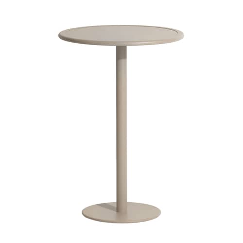 Mange-debout Week-end métal beige / Ø 70 x H 105 cm - Aluminium - Petite Friture - Dune - Aluminium