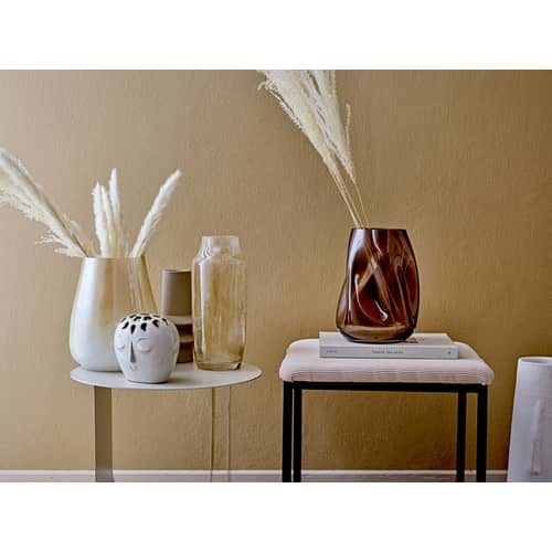 Table d\'appoint Cher métal gris / Ø 43 cm - Porte-revues intégré - Bloomingville - Gris clair - Fer laqué