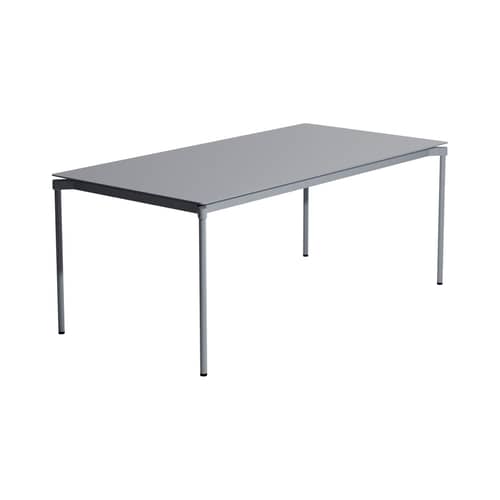 Table rectangulaire Fromme / Aluminium - 180 x 90 cm - Petite Friture - Gris pierre - Aluminium