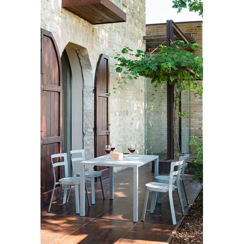 Table rectangulaire Nova   / 120 x 80 cm - Emu - Fer Ancien - Acier verni