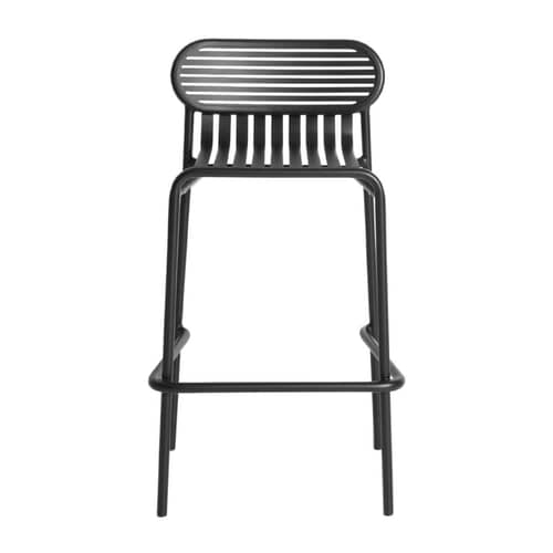 Tabouret de bar Week-End métal noir / Aluminium - H 80 cm - Petite Friture - Noir - Aluminium thermolaqué époxy