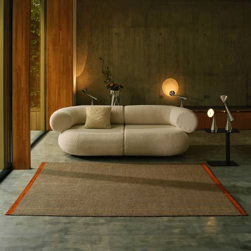 Tapis Line noir / 170 x 240 cm - Tom Dixon - 170 x 240 cm - Mélange de jute naturel
