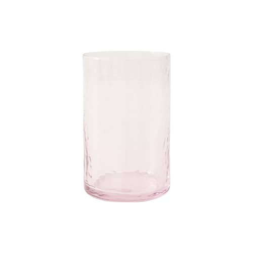 Verre Tube rose / 40 cl - HK LIVING - Rose - Verre texturé