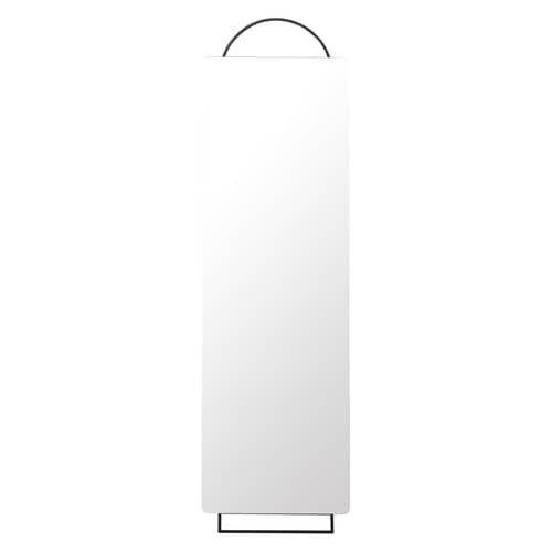 Wandspiegel Adorn metall glas schwarz / L 45 x H 159 cm - Ferm Living - Schwarz - Glas, Thermolackiertes Metall