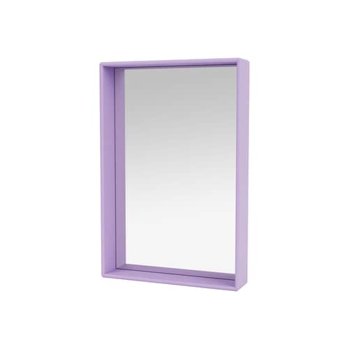 Wandspiegel Colour Frame - Shelfie holz violett / 46,8 x 69,6 x T 9,9 cm - MONTANA - Irisblau, irisierend 164 -  Verre miroir, lackierte Holzfaserplatte