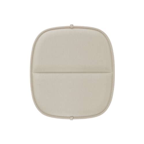 Accessoire  tissu beige blanc / Coussin assise - Pour fauteuil bas HiRay - Recyclé - Kartell - Ecru - Polyuréthane, Tissu recyclé