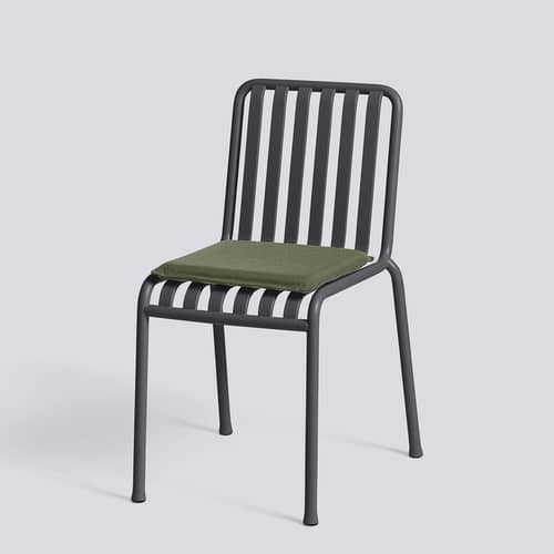  Accessory textile green / Seat cushion - For Stacking chair & armchair Palissade - Hay - Olive - Foam, Olefin fabric