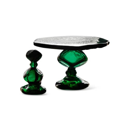Alzata per dolci  vetro verde di Nienke Sikkema / Ø 32 cm - HK LIVING - Diopside - Vetro