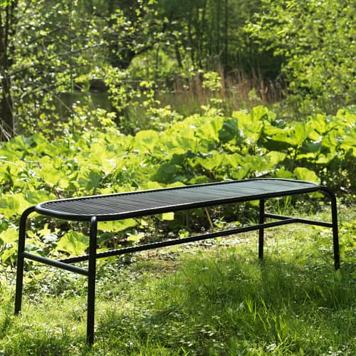 Banc Vig métal noir / L 150 cm - Normann Copenhagen - Noir - Acier thermolaqué