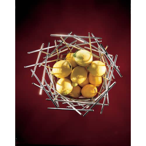 Corbeille Blow up métal / Ø 35 x H 31 cm - Fratelli Campana, 2004 - Alessi - Acier - Acier inoxydable