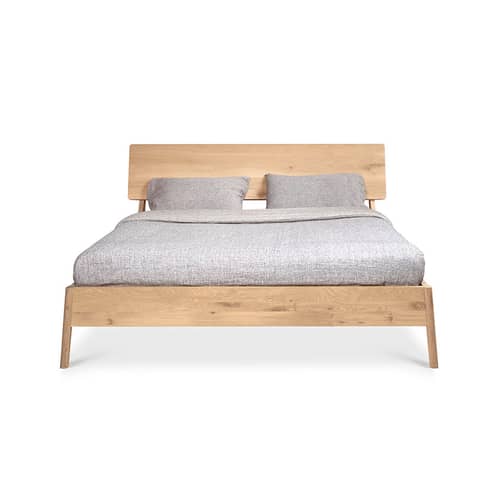 Air Double bed natural wood / For mattress 180 x 200 cm - Solid oak - Ethnicraft - Mattress 180 x 200 cm / Oak - Solid oak