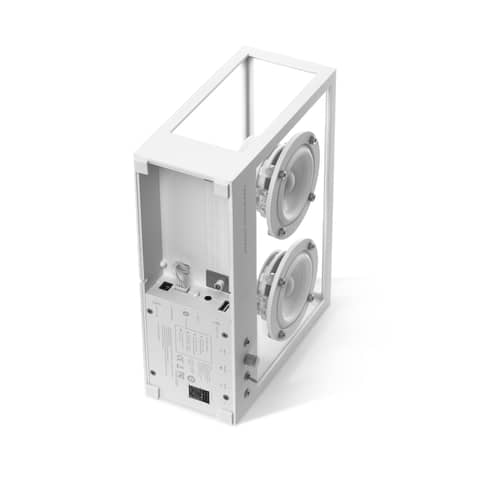 Enceinte Small verre blanc / L 26 x H 20 cm - Verre trempé - Transparent Speaker - Blanc / Transparent - Aluminium, Verre trempé