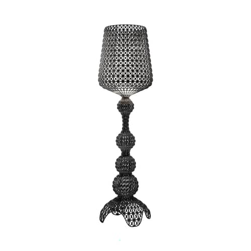 Kabuki Outdoor Outdoor floor lamp plastic material black / LED - For outdoors - Kartell - Opaque black - Thermoplastic technopolymer
