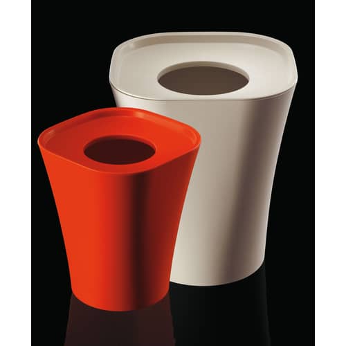 Poubelle Trash plastique blanc / H 36 cm - Jasper Morrison, 2005 - Magis - Blanc cassé - Polypropylène
