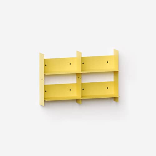 Regal Pli metall gelb / B 30 x T 15 cm - TIPTOE - Gelb aus Neapel - thermolackierter Stahl