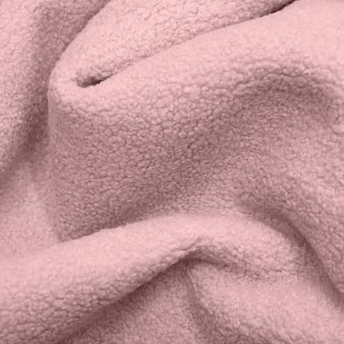 Sitzkissen Point Large Sherpa textil rosa / Ø 70 cm - Stoff Sherpa (Kunstpelz) - Fatboy - Rosa Promise - Sherpa-Fleece-Stoff