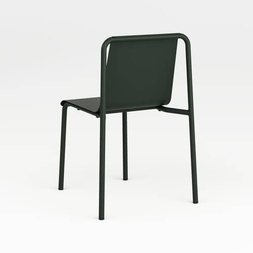 Panorama Stacking chair metal green - TIPTOE - Forest green - Powder coated steel