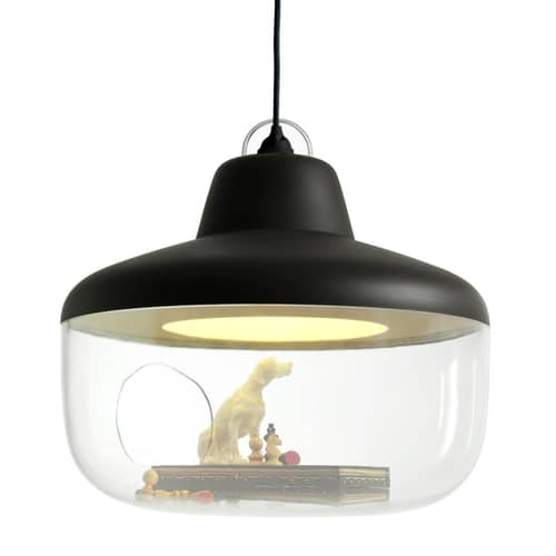 Suspension Favourite things plastique gris noir / Vitrine - ENOstudio - Gris foncé - Polycarbonate, Polypropylène