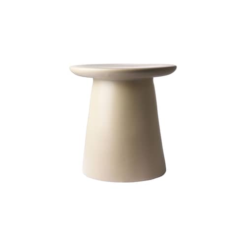 Tavolino d\'appoggio Earthenware Medium ceramica beige / Ø 40 x H 43 cm - HK LIVING - Beige - Gres smaltato