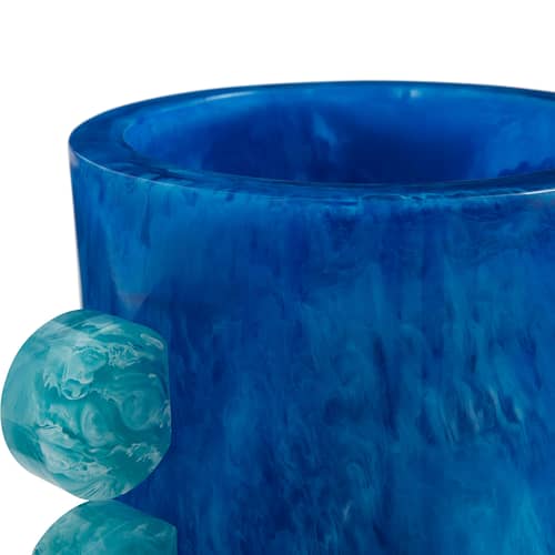 Vase Mustique Disc bleu / Acrylique - Jonathan Adler - Disc / Bleu & turquoise - Acrylique
