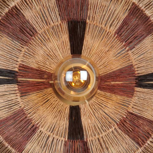 Applique avec prise Serengeti Large / Ø 60 cm - GOOD&MOJO - Ø 60 cm / Naturel & marron - Jute