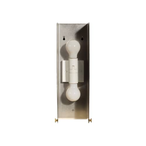 Applique Boxie Moyen / H 40 cm - Métal & tissu - Maison Sarah Lavoine - Inox brossé - Acier inoxydable brossé, Laiton