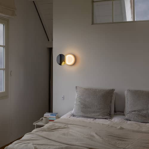 Applique salle de bains Poudrier LED métal / Miroir - DCW éditions - Nickel - Acier, Verre