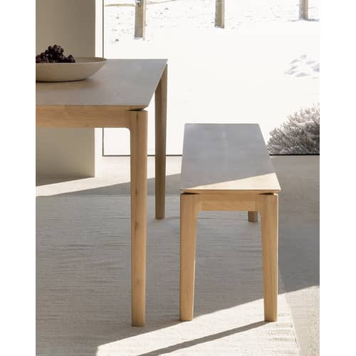 Banc Bok bois naturel / L 186 cm - Chêne massif - Ethnicraft - Chêne naturel - Chêne massif