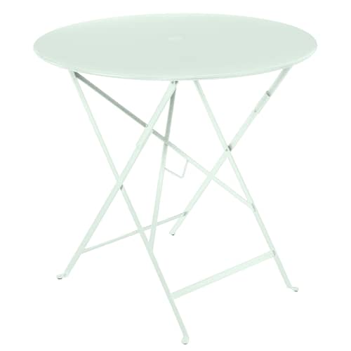 Table pliante Bistro / Ø 77cm - Trou pour parasol - Fermob - Menthe glaciale - Acier laqué