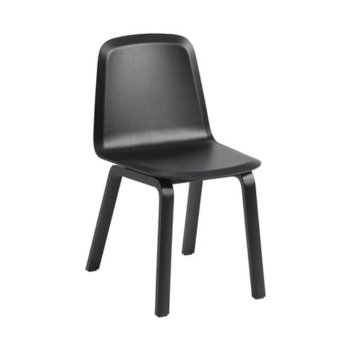 Chaise Brink bois noir - Muuto - Noir - Contreplaqué, Placage de bois certifié FSC