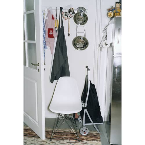 Chaise DSR - Eames Plastic Side Chair / (1950) - Pieds chromés - Vitra - Blanc / Pieds chromés - Acier chromé, Polypropylène