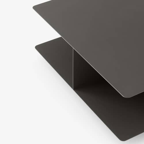 Develius EV3 Coffee table metal grey / 89 x 89 cm - &tradition - Stone Grey - Powder coated steel