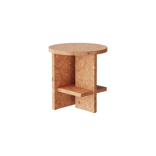 Tee Cork End table cork beige / Ø 40 x H 42.5 cm - NINE - Natural cork - Cork